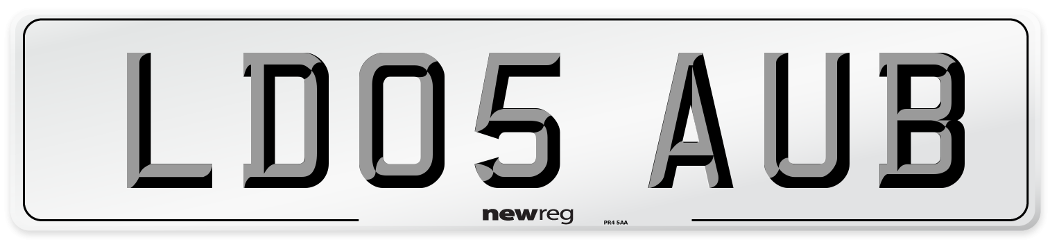 LD05 AUB Number Plate from New Reg
